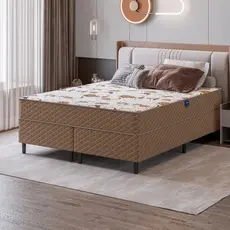 Cama de Casal Queen com Colchão Espuma D33 Firme Cama Box 158x198 Eliana Umaflex