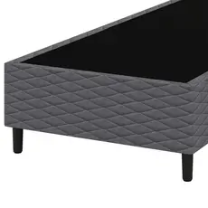 Base Cama Box para Colchão Solteiro 88x188cm Flávia Cinza Umaflex