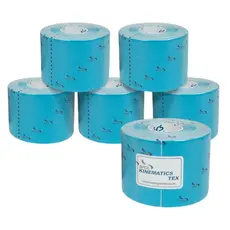 Kit 6 Fita Kinesio Tape Bandagem Faixa Elástica Autoadesivas Massagem Fisioterapia Estética Estek