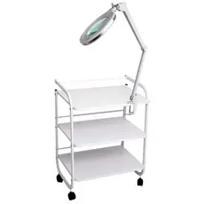 Lupa Luminária LED de Apoio Mesa Duo Light Lente Profissional Estética Clínica Beleza Estek