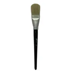 Pincel Cerdas Naturais Macias Para Máscara Escova Estética Facial Limpeza De Pele N°24 Preto Estek