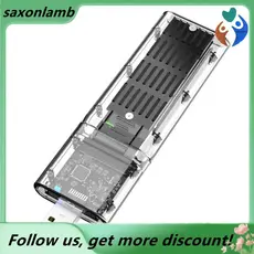 Gabinete Externo M . 2 NGFF SATA SSD De Alta Velocidade USB3.0 Gen1 5Gb/S Transparente Disco Rígido Caso Para PC