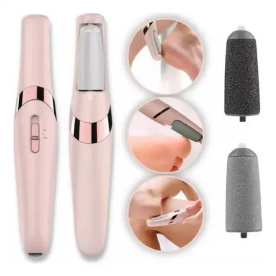 Lixa Elétrica para Pés Portátil - Rosa, Compacta e Ergonômica