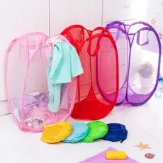 Cesto de Roupa e Brinquedos Dobrável com Alças e Alças Fácil de Abrir
