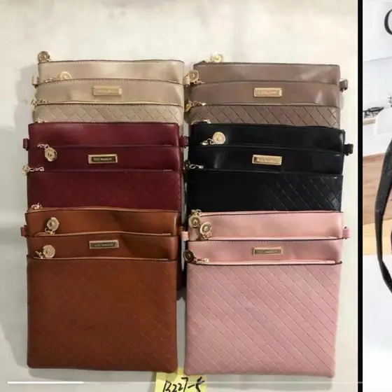 Bolsa Feminina PU com Compartimentos Múltiplos para Organização Diária