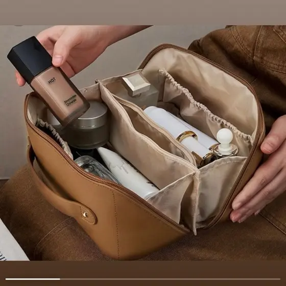 Bolsa Necessaire Super Espaçosa Maquiagem Portátil Para Viagem