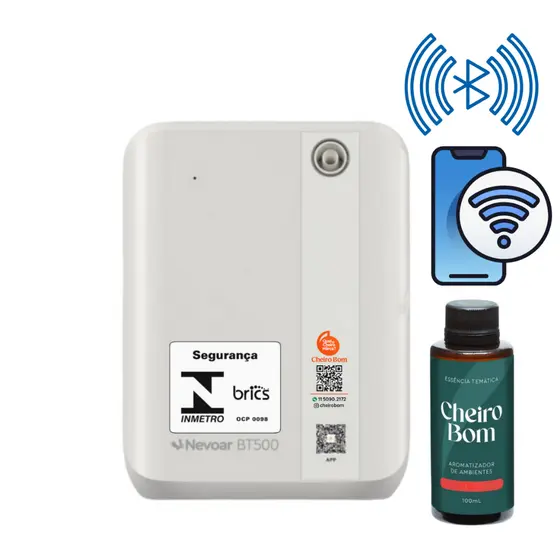 Aromatizador Inteligente Bluetooth Wifi Nevoar Bt500 - Tecnologia Nebulização nano particulas 400m3