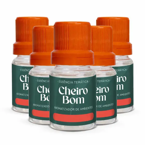 Essências De Lojas Famosas - Kit Com 5 Essências 10ml - Bamboo, Chá Branco, Pêra Inglesa, Fava Tonka, Patchouli