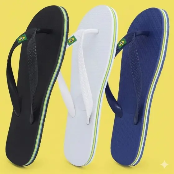 Kit 3 Pares de Chinelo Masculino e Feminino Casual