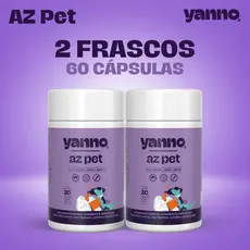 Suplemento Vitamínico AZ 60 Cápsulas Pet Cães Gatos Complexo B Taurina Betaglucana Luteína Vitamina