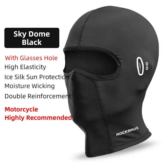 ROCKBROS Proteção Solar Balaclava Máscara Facial De Ciclismo Motocicleta Seda De Gelo Para Homens De Verão Mulheres