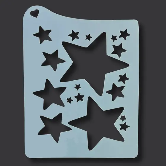 Stencil Estrelas Molde Vazado para Pintura Parede Tecido MDF Artesanato Madeira Parede Camisa Pano
