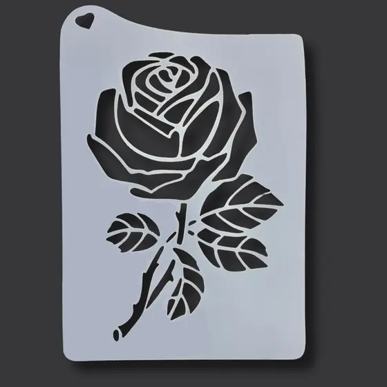 Stencil Flor Rosa Molde Vazado para Pintura Tecido Parede Artesanato Mdf Madeira Pano flores jardim