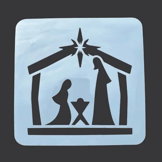 Estêncil Molde Vazado Jesus para Pintura em MDF, Tecido, Scrapbook, Cartões e Artesanato Criativo