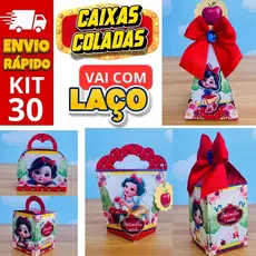 Kit Festa Branca de Neve Baby | 30 Caixas Lembrancinhas | Festa Infantil | Semi Montadas