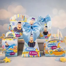 Kit Festa Mundo Bita FUNDO DO MAR | Caixinhas Personalizadas para Aniversário Infantil com laço, já montadas