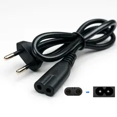 Cabo de força Bipolar Padrão (8) 1,2m 2 Pinos 10A p/ Rádio TV Vídeo Game PS2 Som Cabo de Alimentação de Energia Bivolt
