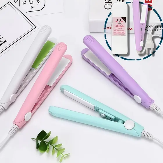 Mini Chapinha Prancha De Cabelo Pequena Portátil Chapinha Profissional Com Case Transporte Bivolt...