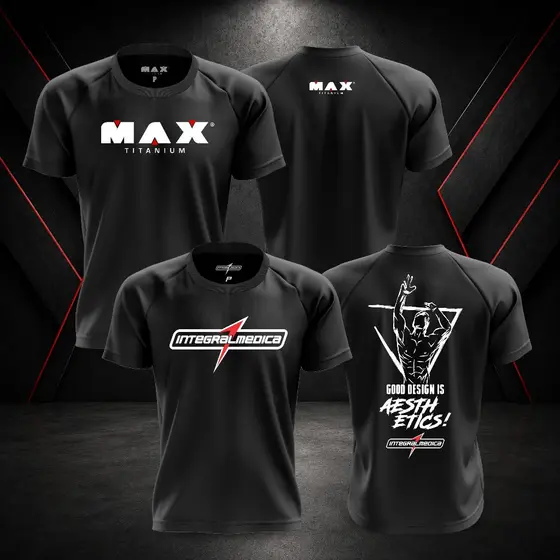 Kit 2 Camisas Dry Fit - Integralmedica, Darkness, Max Titanium - Academia