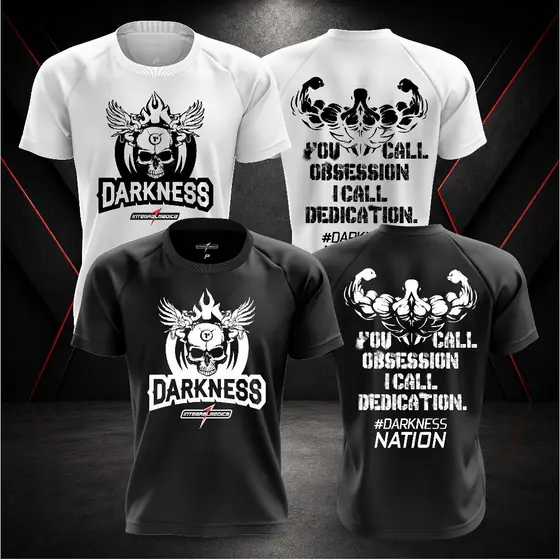 Kit Camisas/Regatas Darkness Dry Fit Esporte - Academia - Treino