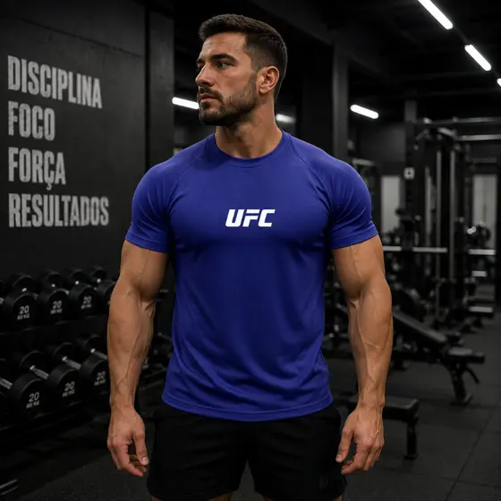 Kit Camisa Dry Fit UFC Esportiva para Academia - Treino - Crossfit - Corrida