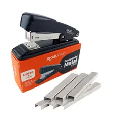 Grampeador Metal de 11,5 cm + 5.000 Grampos Galvanizados 26/6 - Grampeia até 25 folhas Jocar/Master