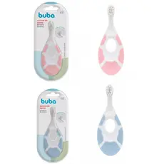 Escova De Dente Mordedor Primeiro Dentinhos 0 A 2 Anos Buba Rosa ou Azul