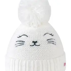 Gorro Toca em Tricot Baby Kukiê Branco Inverno 26  -Tamanho 12 á 24 meses
