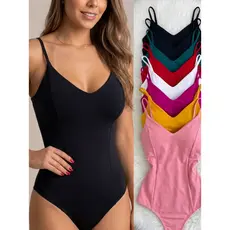Body Feminino Alcinha com Bojo Bodi Regata Suplex