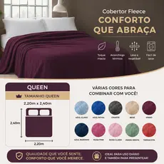 Cobertor Casal Manta de Microfibra Liso Queen 220x240cm – Camesa