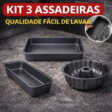Assadeiras e formas antiaderente pão,bolo e carnes