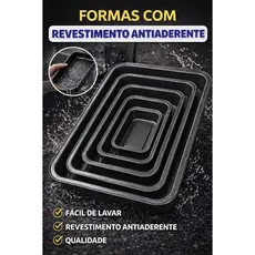 5,4,3 ou 2 e assadeiras formas antiaderentes retangulares