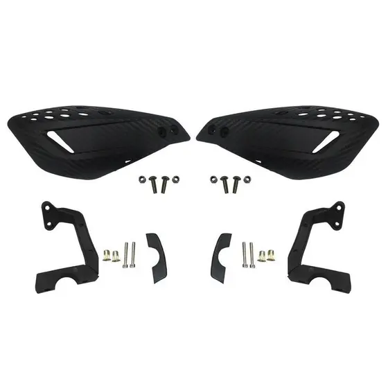 Protetor Mão Modelo Moto Preto Manopla Punho Nylon Kit Com 2 Universal Guidão 22mm