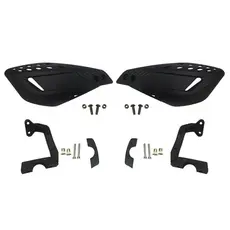 Protetor Mão Modelo Moto Preto Manopla Punho Nylon Kit Com 2 Universal Guidão 22mm
