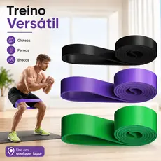 Kit 3 Elástico Super Band Borracha Crossfit Extra Forte