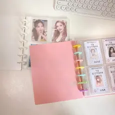 Álbum de Cartões Furo de Cogumelo para Fotocards de Idol Fotos 3 Polegadas 4 Grid Portátil Resistente