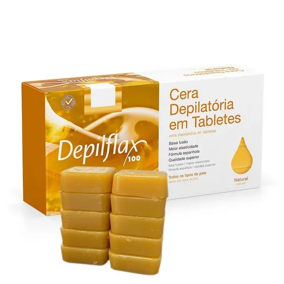 Cera Quente Depilflax Depilatória Mel Rosa Negra Coco Hortelã Morango Original em Tabletes