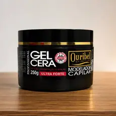 Kit 1, 2 ou 3 Gel Cera Capilar Modelador Ouribel Ultra Forte Sem Frizz Brilho Profissional 250g