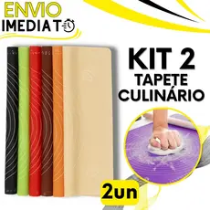 KIT Jogo 2 Tapete Culinário de Silicone Para Casa Cozinha Pão Doce Massas Antiaderente Tapete Para Assar Toalha de Mesa