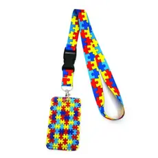 Crachá ou Kit Autista Crachá Cordão Pulseira Chaveiro Quebra-Cabeça Colorido Acessórios Temáticos