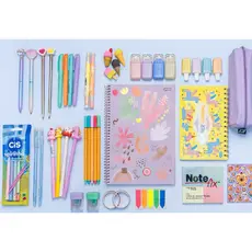 Kit Papelaria Criativa Fofa Kawaii Caderno Universitário Material Escolar Canetas Cores Pastel Planner 2026 Volta Aulas