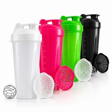 Coqueteleira 1 Litro Shaker Livre de BPA com Esfera Misturadora e Peneirinha