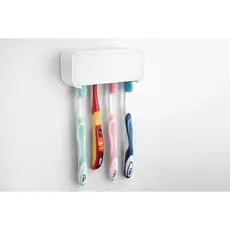 Porta Escova de Dente de Parede – Até 4 Escovas – Sem Furo – Fixação com Fita Dupla Face