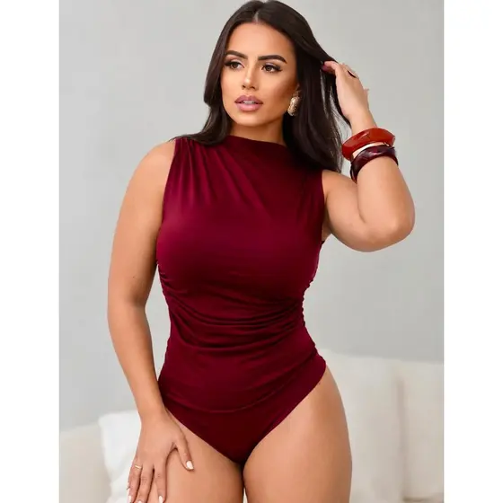 Body Feminino Básico Suplex Regata Lisa Blusinha Básica Moda Gringa Blogueira
