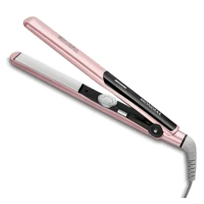 Prancha Chapinha Alisadora Mondial P-20 Golden Bivolt Giratório Rosa Chapas Flutuantes, Cabo 360°