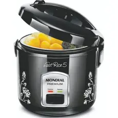 Panela Elétrica de Arroz Mondial Fast Rice 5 Xicaras Premium NPE-08-5X + Função Aquecer - Preta