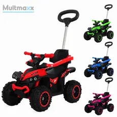 Quadriciclo Infantil Carrinho de Passeio com Empurrador Musical e Farol Brinquedo Andador Multmaxx