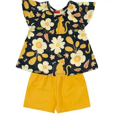 Conjunto Kyly - Menina Gatinho Floral