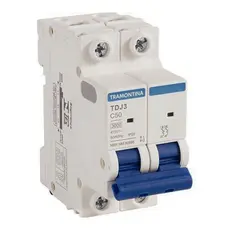 MINIDISJUNTOR BIPOLAR TDJ3-2C50 2P 50A 3KA