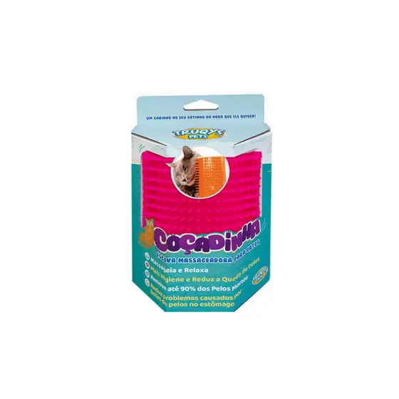 Brinquedo para Gato Coçadinha Rosa Truqys Escova Massageadora